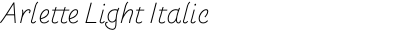 Arlette Light Italic